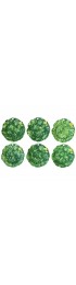 Home Tableware & Barware | Italian Designer Green Matte Pottery Plates With Lotus Design, Set of 6 - RL78246