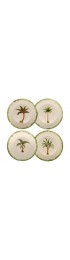 Home Tableware & Barware | Les Ottomans Assorted Palm Tree Dinner Plates, Set of 4 - JV42571