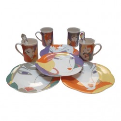 Home Tableware & Barware | Memphis Style Sango the Larry Laslo Collection Visage Dinnerware - 10 Piece Set - RU38209