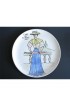 Home Tableware & Barware | Mid 20th Century Studio Pottery Hand Painted Paris Fashion Lunch or Salad Plates Made in Italy - Set of 10 - QC95738