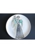 Home Tableware & Barware | Mid 20th Century Studio Pottery Hand Painted Paris Fashion Lunch or Salad Plates Made in Italy - Set of 10 - QC95738
