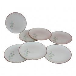 Home Tableware & Barware | Mid-Century Noritake Japan Jessie Ivory China Dessert Dishes- Set of 7 - WM53121