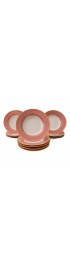 Home Tableware & Barware | Pink & Gilt Rim Soup Bowls, Custom Ordered Antique English, Circa 1900 - Set of 13 - LX71225