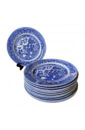 Home Tableware & Barware | Ridgway Semi China England Blue Willow Dinner Plates - Set of 12 - LO55658