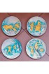 Home Tableware & Barware | Set of 12 Italian Maiolica Dinner Plates, Painted With Country Life Scenes - NG04584