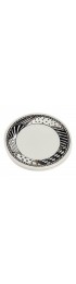 Home Tableware & Barware | Staffordshire (4) Dinner Plates Geometric Black / White Memphis Design - SN13846