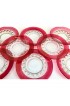 Home Tableware & Barware | Tiffan-Franciscan Pink Cranberry King's Crown Flashed Plate & Glassware Set - Set of 31 - YH34956