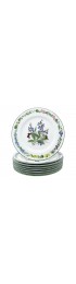 Home Tableware & Barware | Vintage 1990s Royal Worcester Herbs Sage Porcelain Salad Plates With Green Trim - 8 Pieces - DI94820