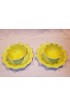 Home Tableware & Barware | Vintage Anchor Hocking Lemon Yellow Lotus Blossom Dessert Plates & Bowls Set- 4 Pieces - YF33496