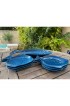 Home Tableware & Barware | Vintage Blue Earthenware Fish Service, 1960s, Set of 7 - YS89533