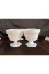 Home Tableware & Barware | Vintage Eapg White Milk Glass Grape With Leaves Footed Dessert Bowls - Set of 4 - LM41616