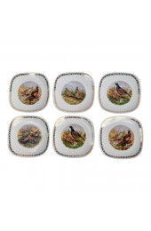 Home Tableware & Barware | Vintage French Pheasant Porcelain Plates- Set of 6 - KJ63991