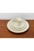 Home Tableware & Barware | Vintage Lenox Solitare Porcelain Ivory & Platinum Place Setting- 4 Pieces - AR24480