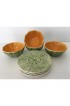 Home Tableware & Barware | Vintage Majolica Cantaloupe Shaped Bowls & Plates - Set of 4 - PX90653