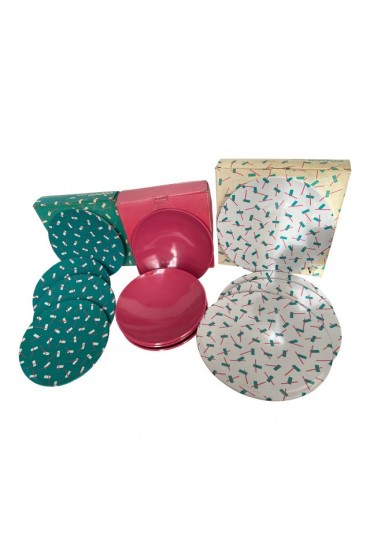 Home Tableware & Barware | Vintage Melamine Massimo Vignelli-Style Dinnerware Set- 12 Pieces - MJ12571
