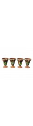 Home Tableware & Barware | Vintage Mid-Century Hazel-Atlas Moderntone Platonite Pottery Footed Ice Cream Sundae Cups- Set of 4 - SJ27339