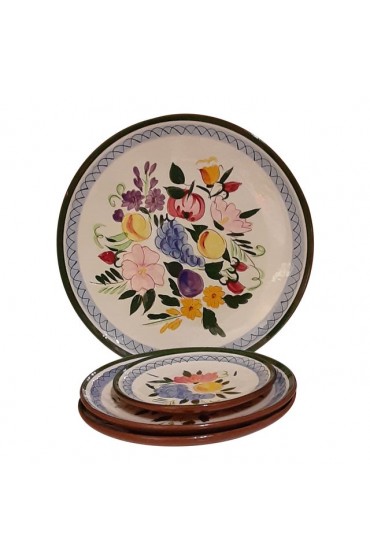 Home Tableware & Barware | Vintage Mid-Century Stangl Fruit and Flowers Pattern Chop Plate and 8 Plate - 2 Pieces - IY21520