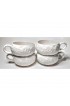 Home Tableware & Barware | Vintage Secla White Cabbage Majolica Soup Cups- Set of 4 - QA78509
