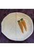 Home Tableware & Barware | Vintage White Cabbage Leaf With Carrots Ceramic Small Plates- Set of 4 - VE66813