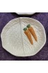 Home Tableware & Barware | Vintage White Cabbage Leaf With Carrots Ceramic Small Plates- Set of 4 - VE66813