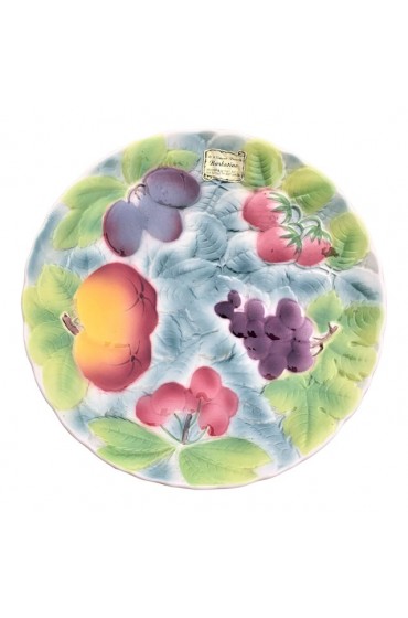 Home Tableware & Barware | 1920s St. Clement Barbotine Hand-Painted Fruit Platter - VS59120