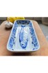 Home Tableware & Barware | 1980s Royal Delft Rectangle Blue Herring Fish Dish by Koninklijke Porceleyne Fles Delft - FS05426