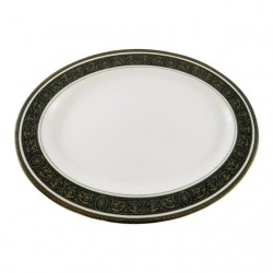 Home Tableware & Barware | 1980s Royal Doulton Vanborough Green Oval Serving Platter - GI00610