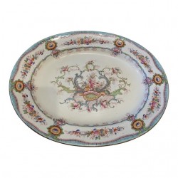 Home Tableware & Barware | Antique 1800s English Cauldon Souvenir Turquoise 15” Platter - CY23670