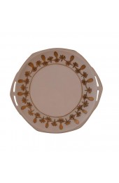 Home Tableware & Barware | Antique Austrian Gold & White Porcelain Octagonal Plate Side Handles - DW10800