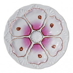 Home Tableware & Barware | Hot Pink Ceramic 6 Well Oyster Plate - ZF85279
