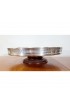 Home Tableware & Barware | Late 19th Century Victorian Tiger Oak With Silverplate Gallery Lazy Susan - RZ74372