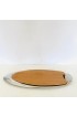 Home Tableware & Barware | Mid-Century Modern Wmf Cromargan Stainless Steel & Wood Fish / Cheese Platter - BM07687