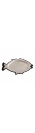 Home Tableware & Barware | Vintage Mid Century Modern Aluminum & Black Bakelite Fish Platter - UJ47591