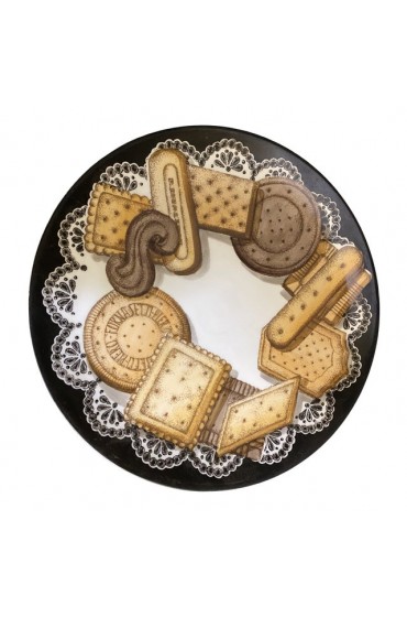 Home Tableware & Barware | Vintage Piero Fornasetti Biscotti Cookie Plate - HQ68869