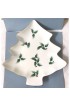 Home Tableware & Barware | Vintage Retired Mikasa Ribbon Holly Large Christmas Tree Shaped Serving Tray Platter - RE23944
