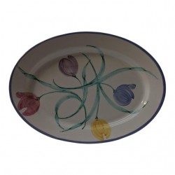 Home Tableware & Barware | Vintage Vietri Oval Serving Platter - DG56678