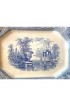 Home Tableware & Barware | 1850 English Flow Blue Ironstone Transferware Platter Medici - IO64372