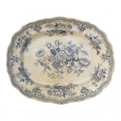 Home Tableware & Barware | Antique Blue & White Staffordshire Platter - CX58607