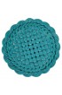 Home Tableware & Barware | Large Round Italian Turquoise Pottery Basketweave Centerpiece - MD80177