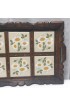 Home Tableware & Barware | 1960s Mid-Century Mexican Hand-Carved Wood Tray With Daisy Tiles - HK64379