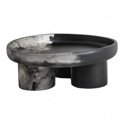 Home Tableware & Barware | Amealco Black & Clear Resin Pedestal Tray - FF34294