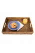 Home Tableware & Barware | Artifacts Rattan Rectangular Tray with Cutout Handles in Honey Brown - 17 x 12 - FV76504