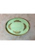 Home Tableware & Barware | Hand Painted Green Oval Tole Tray on Folding Iron Stand - VA87692