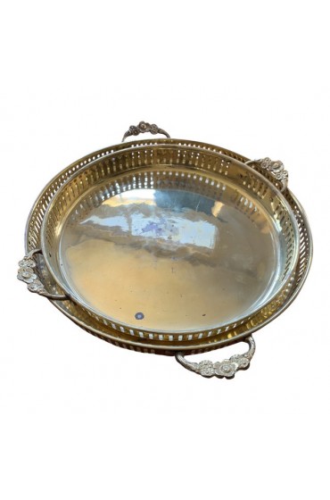 Home Tableware & Barware | Mid Century Solid Brass Vanity Trays - Pair - AM63782