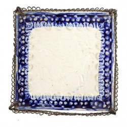 Home Tableware & Barware | Antique Majolica Tile & Wire Trivet - IU94520