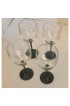 Home Tableware & Barware | Vintage 1970s French Wine Glasses with Black Stems - Set of 4 - QS72776