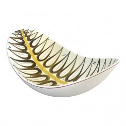 Home Tableware & Barware | 1950s Stig Lindberg for Gustavsberg Freeform Ceramic Leaf Pattern Bowl - JF16309