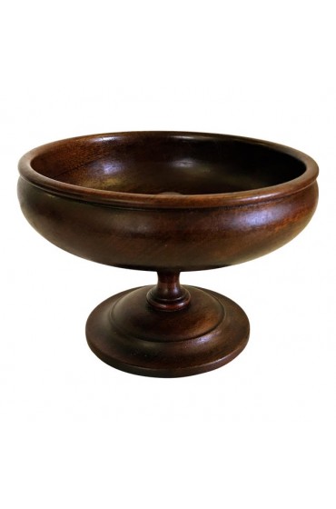 Home Tableware & Barware | 19th Century English Oak Hand Turned Compote Bowl - UR55788