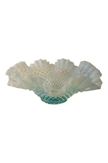 Home Tableware & Barware | Large Fenton Aqua Opalescent Hobnail Bowl - CH31826