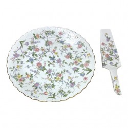 Home Tableware & Barware | 20th Century Floral Serving Set - a Pair - LL14931